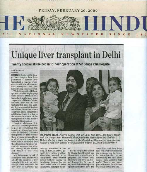 Unique liver transplant in Delhi 