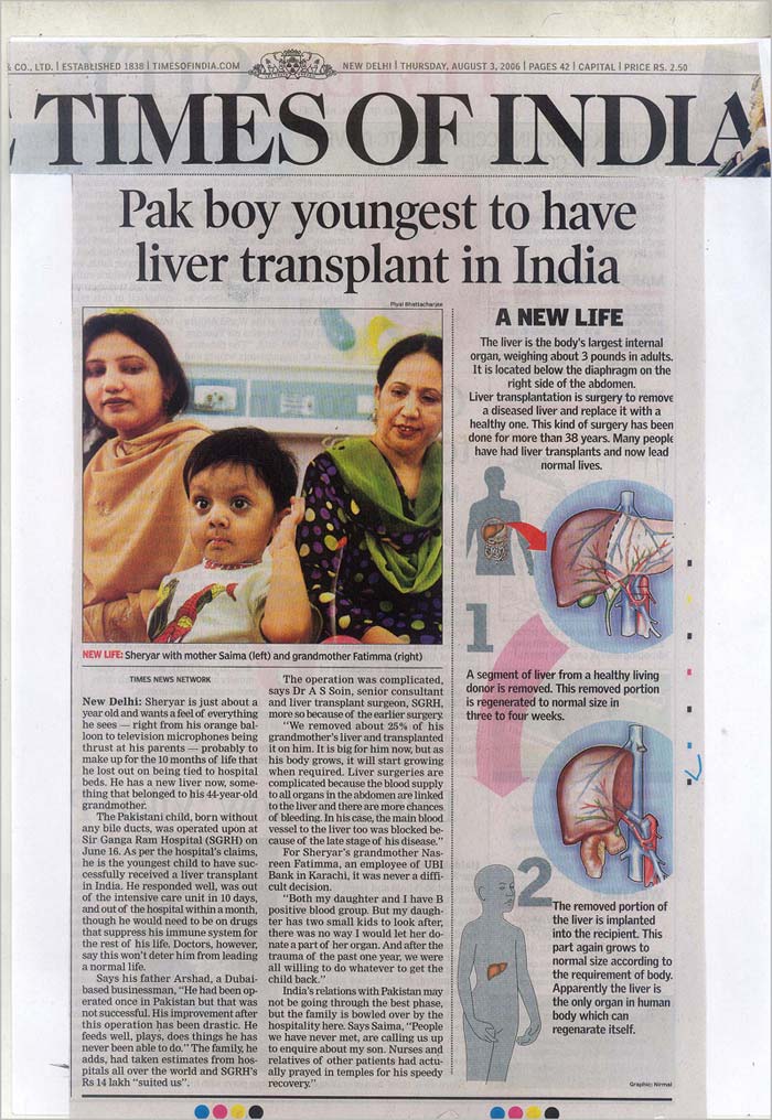 Pak boy youngest to have liver transplant in India