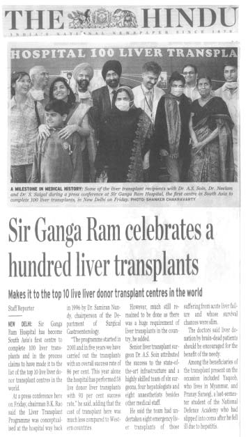 Sir Ganga Ram celebrates 100 Liver Transplants