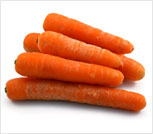 Carrots, a source of beta-carotene recommended in a liver-healthy diet